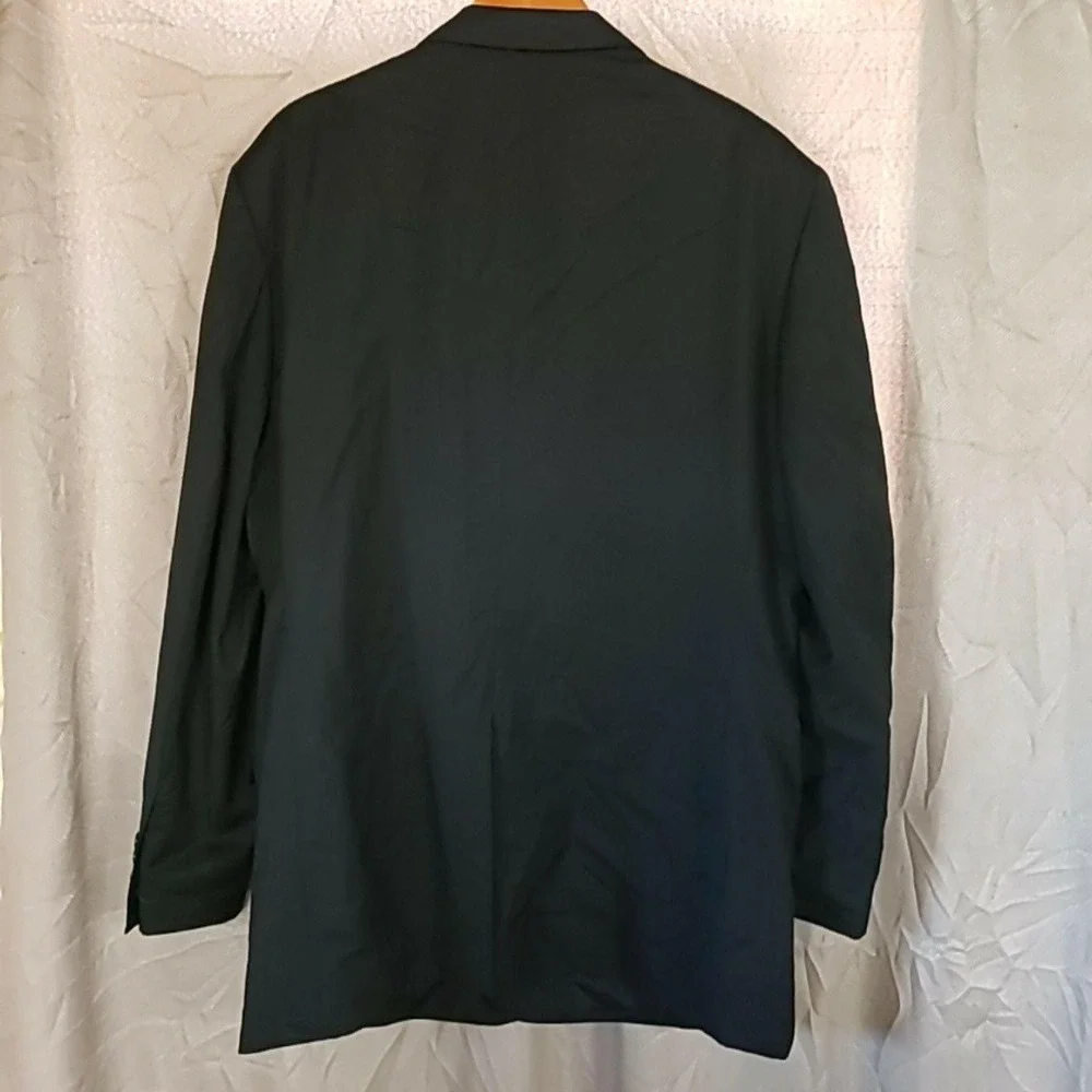 Jos A Bank Suit Jacket Mens 48 Black 100% Wool Signature Mitchell Notch Lapel